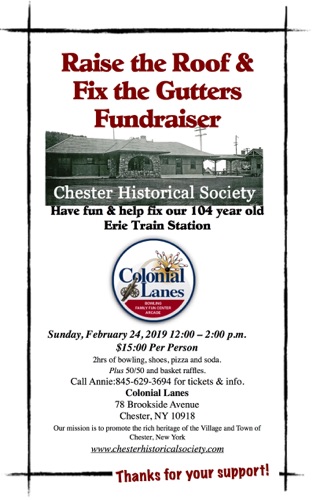 Raise the Roof Fundraiser at Colonial Lanes Flyer 2019-02-24